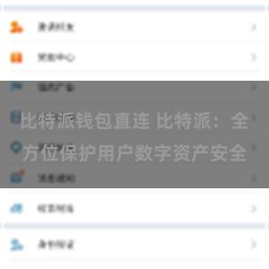 比特派钱包直连 比特派：全方位保护用户数字资产安全